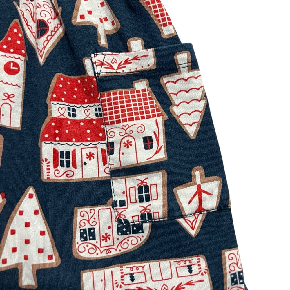 Hanna Andersson Sz 110 (5) Gingerbread Village Christmas Holiday Mixie Dress - Picture 5 of 7